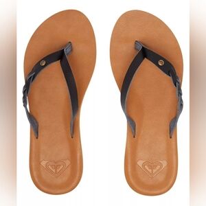 Roxy Women's Black and Brown Sandals